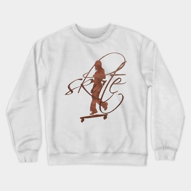 Bright Skater Girl Crewneck Sweatshirt by technotext